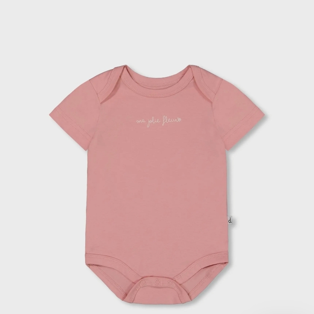 Nwt! Deux Par Deux Baby Girl's Organic Cotton Bodysuit In Soft Pink